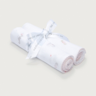 Organic Cotton Seahorse Friends Muslins – Set of 2