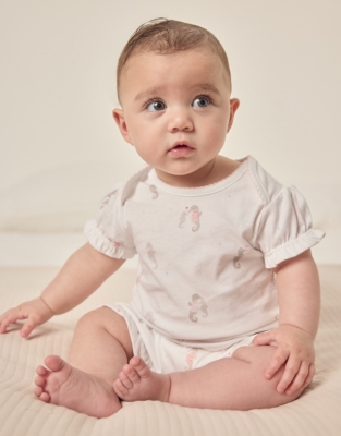 Organic Cotton Seahorse Friends Shortie (0–24mths)