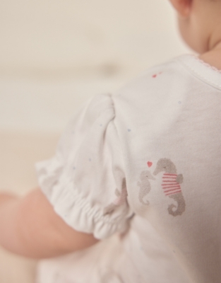 Organic Cotton Seahorse Friends Shortie (0–9mths)