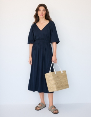 Organic Cotton Seersucker Dress