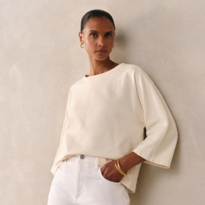 Organic Cotton Short Sleeve Sweatshirt