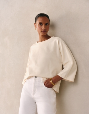 Organic Cotton Short Sleeve Sweatshirt