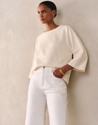Organic Cotton Short Sleeve Sweatshirt
