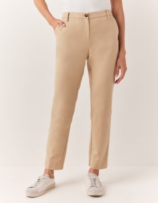 Organic Cotton Side Stripe Slim Leg Trousers