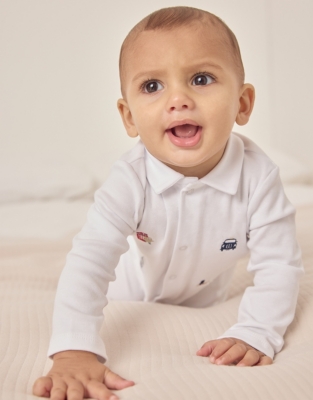 Organic Cotton Sightseeing London Embroidered Sleepsuit (0–24mths)