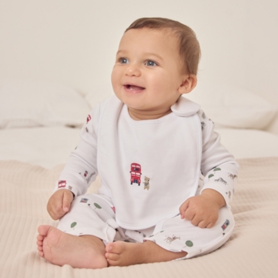 Organic Cotton Sightseeing London Sleepsuit & Bib Set (0–24mths)