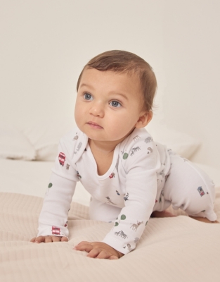 Organic Cotton Sightseeing London Sleepsuit & Bib Set (0–24mths)