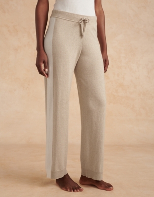 Organic Cotton Silk Colorblock Wide Leg Pants, All Clothing Sale
