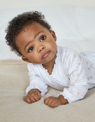 Organic Cotton Skating Safari Frill Sleepsuit (0–24mths)