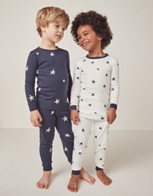 Organic Cotton Skinny Fit Big & Little Star Pyjamas – Set of 2 (1–12yrs)