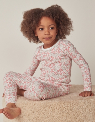 Organic Cotton Skinny Fit Raya Floral Print Pyjamas (1–12yrs)