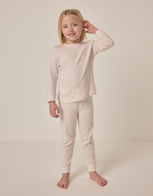 Organic Cotton Slim Fit Bunny Outline Pyjamas (1–12yrs)