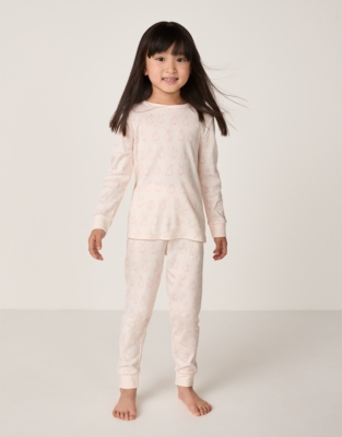 Organic Cotton Slim Fit Bunny Outline Pyjamas (2–12yrs)