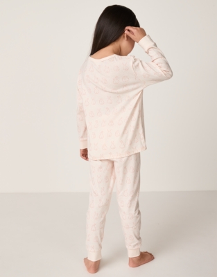 Organic Cotton Slim Fit Bunny Outline Pyjamas (2–12yrs)