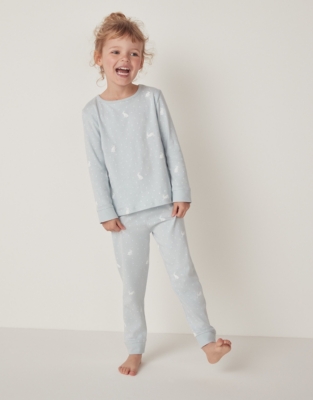 Organic Cotton Slim Fit Bunny Print Pyjamas (1–12yrs)