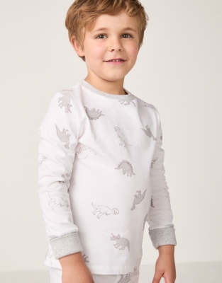 Organic Cotton Slim Fit Dinosaur Pyjamas (2–12yrs)