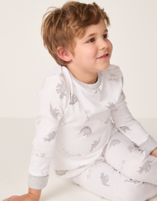 Organic Cotton Slim Fit Dinosaur Pyjamas (2–12yrs)