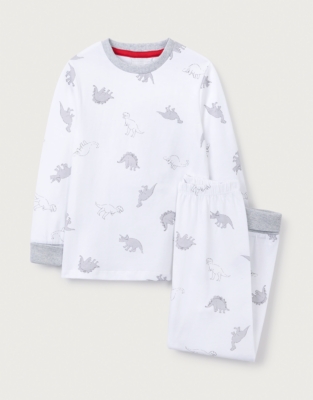 Organic Cotton Slim Fit Dinosaur Pyjamas (2–12yrs)