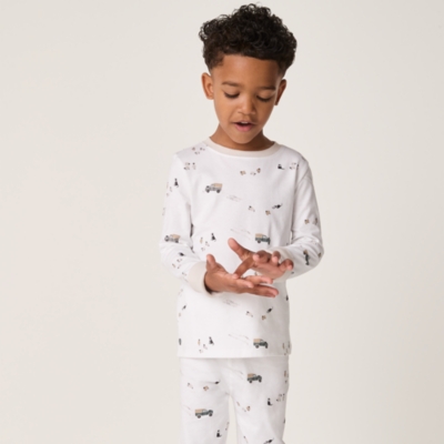 Organic Cotton Slim Fit Farm Scene Pyjamas (2–12yrs)
