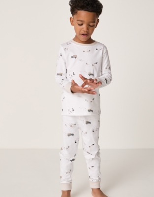 Organic Cotton Slim Fit Farm Scene Pyjamas (2–12yrs)