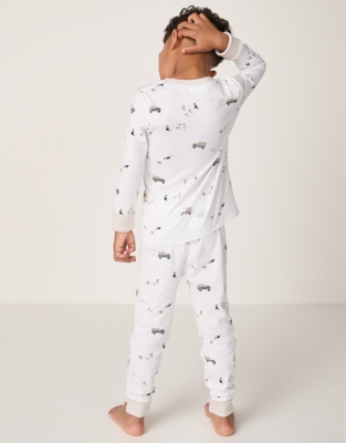 Organic Cotton Slim Fit Farm Scene Pyjamas (2–12yrs)