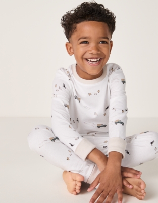 Organic Cotton Slim Fit Farm Scene Pyjamas (2–12yrs)