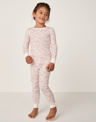 Organic Cotton Slim Fit Floral Clementine Pyjamas (2–12yrs)