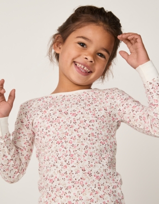 Organic Cotton Slim Fit Floral Clementine Pyjamas (2–12yrs)