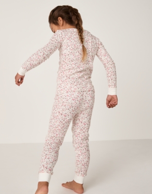 Organic Cotton Slim Fit Floral Clementine Pyjamas (2–12yrs)