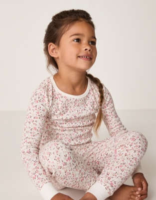 Organic Cotton Slim Fit Floral Clementine Pyjamas (2–12yrs)