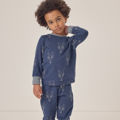 Organic Cotton Slim Fit Glow In The Dark Lobster Pyjamas (1–12yrs)