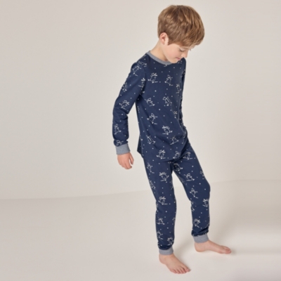 Organic Cotton Slim Fit Glow In The Dark Skating Bear Pyjamas (1–12yrs)