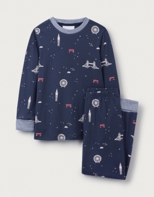 Organic Cotton Slim Fit Glow-in-the-Dark London Pyjamas (2–12yrs)