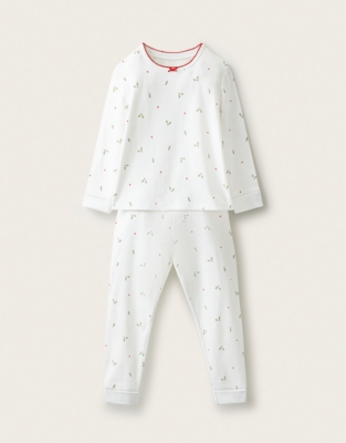 Organic-Cotton Slim Fit Holly & Hearts Pyjamas (1–12yrs)