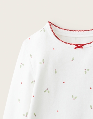 Organic-Cotton Slim Fit Holly & Hearts Pyjamas (1–12yrs)