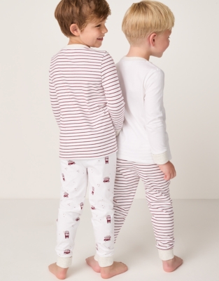Organic Cotton Slim Fit London & Stripe Pyjamas – Set of 2 (2–12yrs)