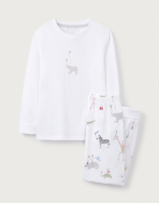 Organic Cotton Slim Fit Party Animals Pyjamas (1–6yrs) 