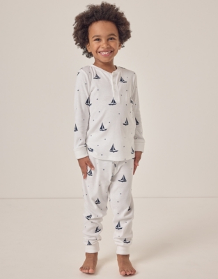 Organic Cotton Slim Fit Sailboat Pyjamas (1–12yrs)