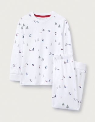 Organic Cotton Slim Fit Snowball Fight Pyjamas (2–12yrs)