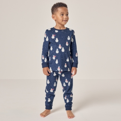 Organic Cotton Slim Fit Snowman Pyjamas  (1–12yrs)