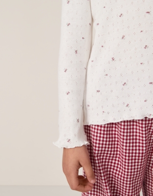 Organic Cotton Slim Fit Winter Floral & Gingham Pyjamas (2–12yrs)