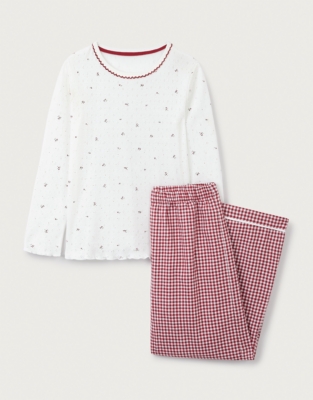 Organic Cotton Slim Fit Winter Floral & Gingham Pyjamas (2–12yrs)
