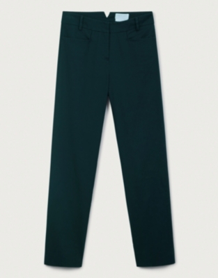 Organic Cotton Slim Leg Pants - Navy