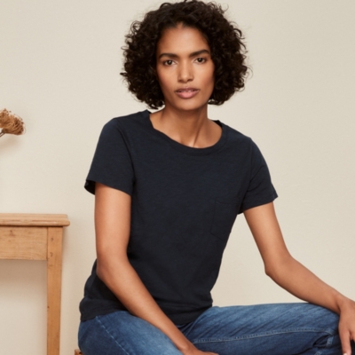 Organic Cotton Slub Crew Neck T-Shirt