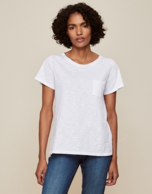 Organic Cotton Slub Crew Neck T-Shirt | Tops & T-Shirts | The White ...