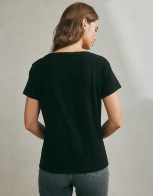 Organic Cotton Slub Crew Neck T-Shirt