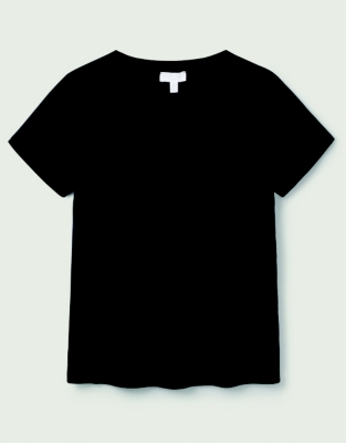 Organic Cotton Slub Crew Neck T-Shirt - Black