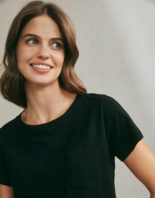Organic Cotton Slub Crew Neck T-Shirt