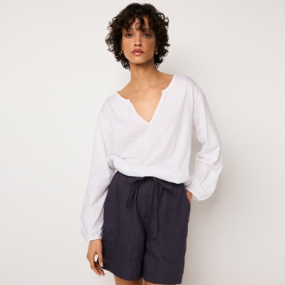 Organic Cotton Slub Jersey Boho Blouse