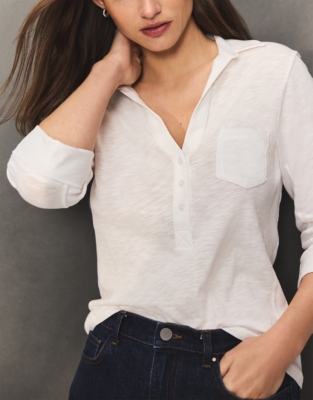 Organic Cotton Slub Jersey Rib Side Shirt
